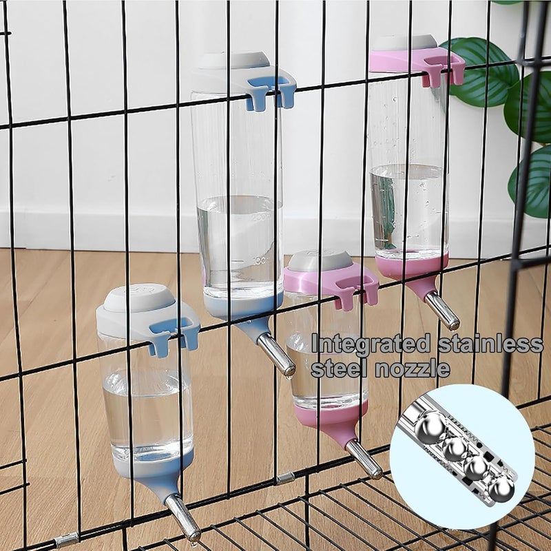 DEEUCHIS Dog Crate Water Bottle - 17 oz No Drip Kennel Pet Water Dispenser, Easy-to-Use Cage Water Bottle for Dogs, Cats, Small Animals, 500ML, Grey - Image 3